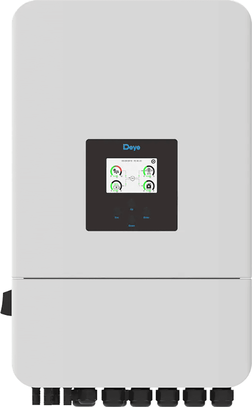 Deye 10kW hybrid inverter — the core of a PDOM Hub solar energy system