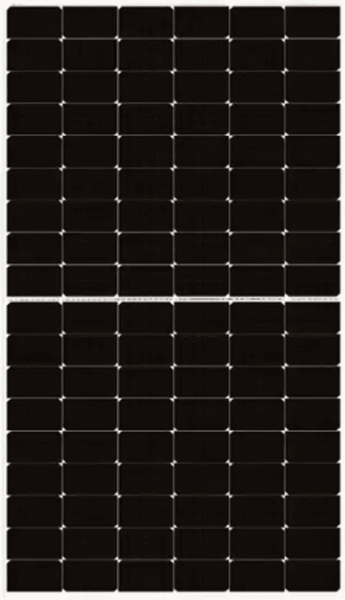 JinkoSolar Tiger Neo III 650W bifacial solar panel, front view